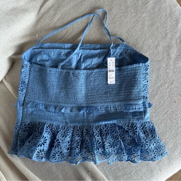 NWT J. Crew Blue Ruffled Peplum Camisole - Picture 3 of 5